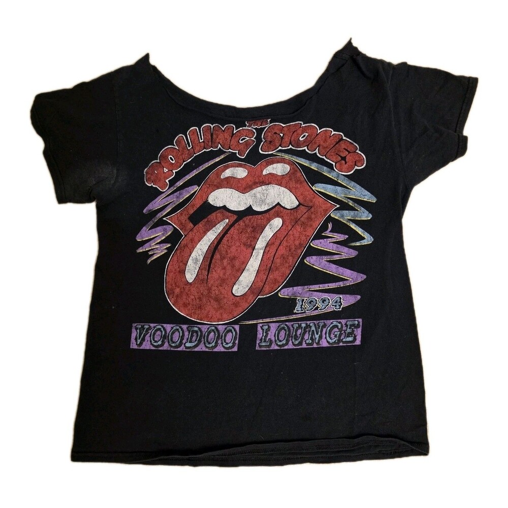 The Rolling Stones T-Shirt Men's Large Custom Black Voodoo Lounge Graphic Print
